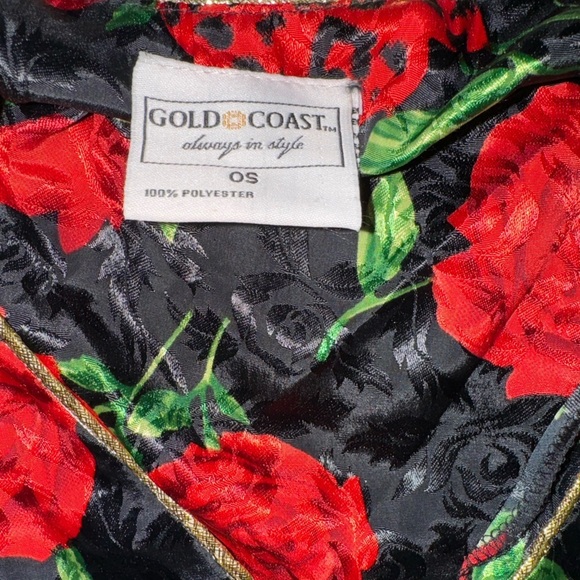 Gold Coast OS Fits Most -Caftan dress NWT  red-black - Picture 6 of 10